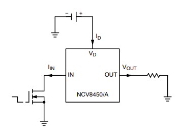 Application Circuit Diagram - onsemi NCV8450A Self-Protected High-Side Driver